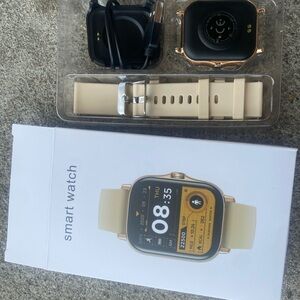 Smart Watch with Cream Band
